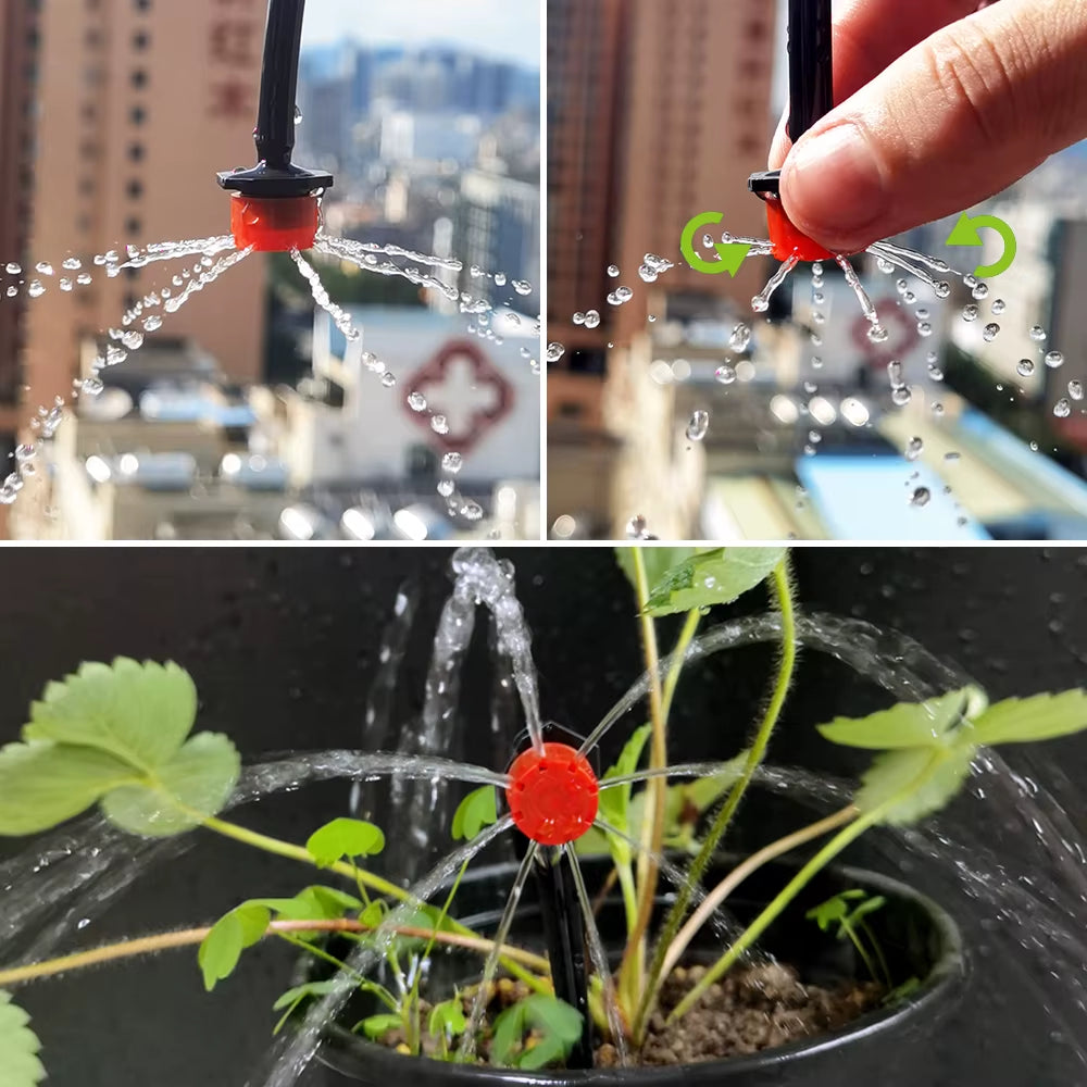 Oasis 5M-25M Diy Sistema De Irrigação Por Gotejamento Rega Automática Mangueira De Jardim Micro Kits De Rega De Jardim Por Gotejamento Com Gotejadores Ajustáveis