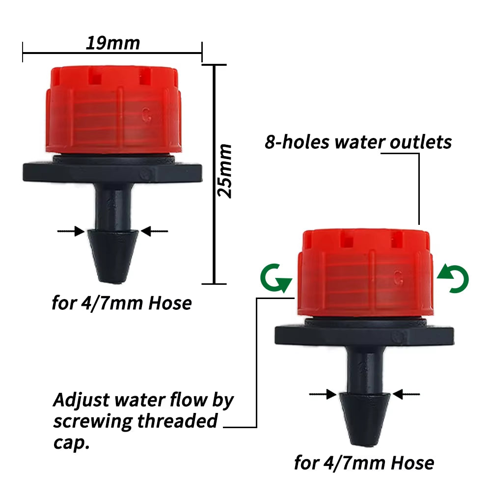 Oasis 5M-25M Diy Sistema De Irrigação Por Gotejamento Rega Automática Mangueira De Jardim Micro Kits De Rega De Jardim Por Gotejamento Com Gotejadores Ajustáveis