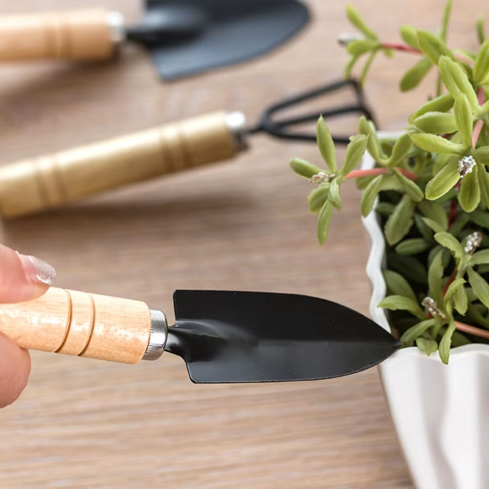 Pá Manual Para Jardinagem, Trowel Garden Tool, Ferramentas De Plantio, Pequeno Ancinho De Jardim, Conjunto Ergonômico De Ferramentas Manuais, 3Pcs