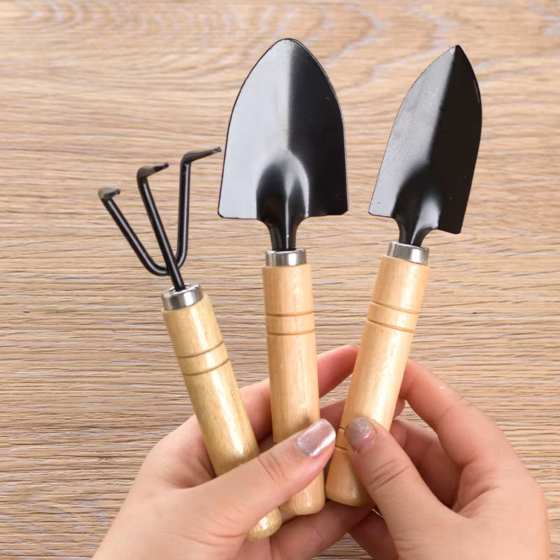Pá Manual Para Jardinagem, Trowel Garden Tool, Ferramentas De Plantio, Pequeno Ancinho De Jardim, Conjunto Ergonômico De Ferramentas Manuais, 3Pcs