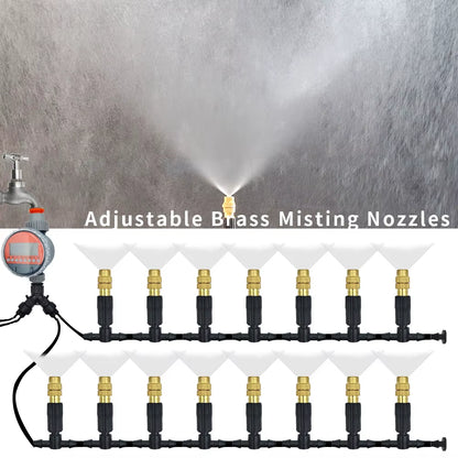 Sistema De Resfriamento De Nebulização Ao Ar Livre, 5M-30M, Irrigação De Jardim, Bicos Atomizadores De Latão De 1/4 '', Mangueira De 4/7Mm Para Pátio, Estufa