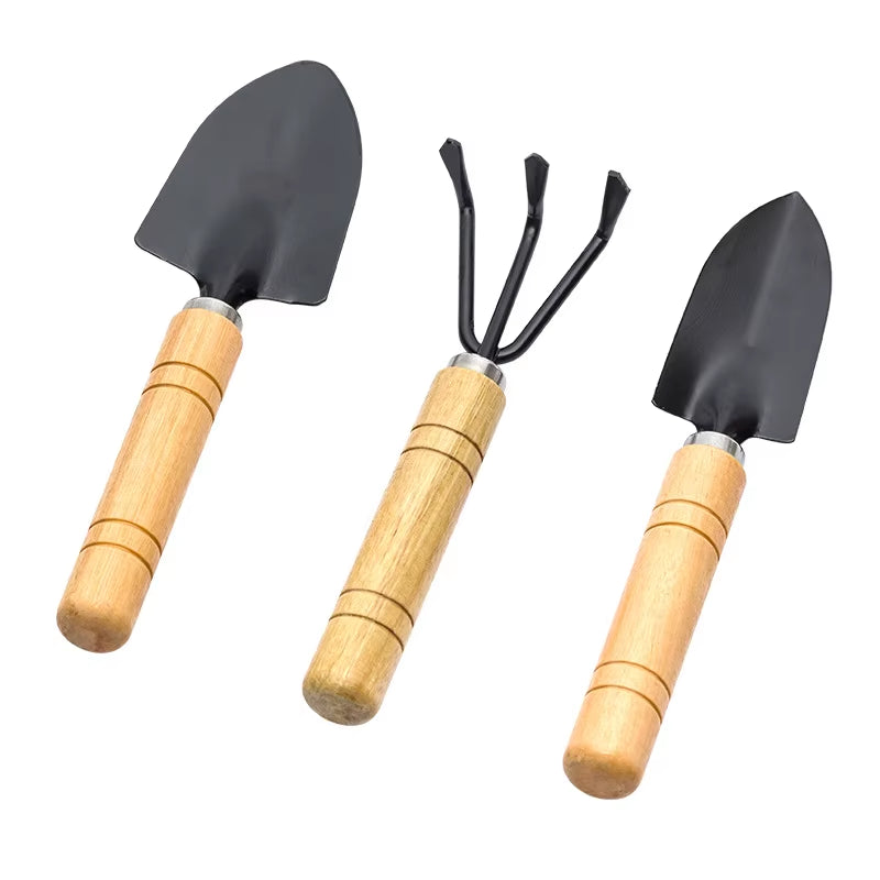 Pá Manual Para Jardinagem, Trowel Garden Tool, Ferramentas De Plantio, Pequeno Ancinho De Jardim, Conjunto Ergonômico De Ferramentas Manuais, 3Pcs