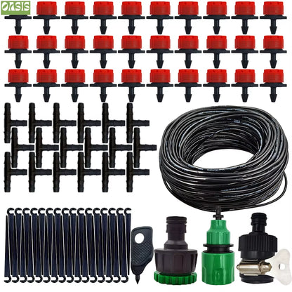 Oasis 5M-25M Diy Sistema De Irrigação Por Gotejamento Rega Automática Mangueira De Jardim Micro Kits De Rega De Jardim Por Gotejamento Com Gotejadores Ajustáveis